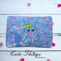 Bubblegum Ghost Mug Rug, Snack Mat