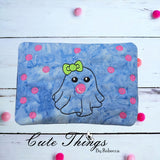 Bubblegum Ghost Mug Rug, Snack Mat