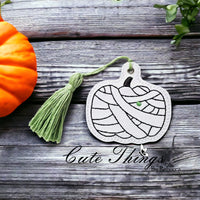 Mummy Pumpkin Bookmark/Ornament