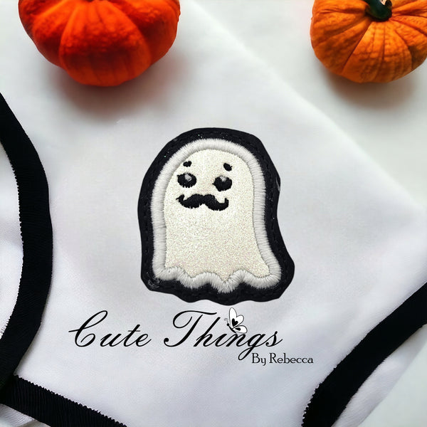 Applique Ghost with Stache Mini/Feltie