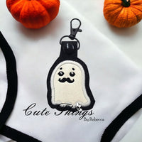 Applique Ghost with Stache Snap Tab