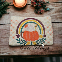 Pumpkin Cup Mug Rug, Snack Mat