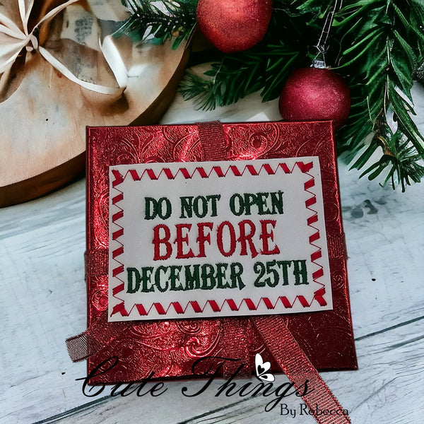 Do Not Open Gift Tag