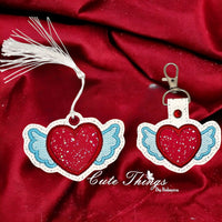 Heart With Wings Applique ITH