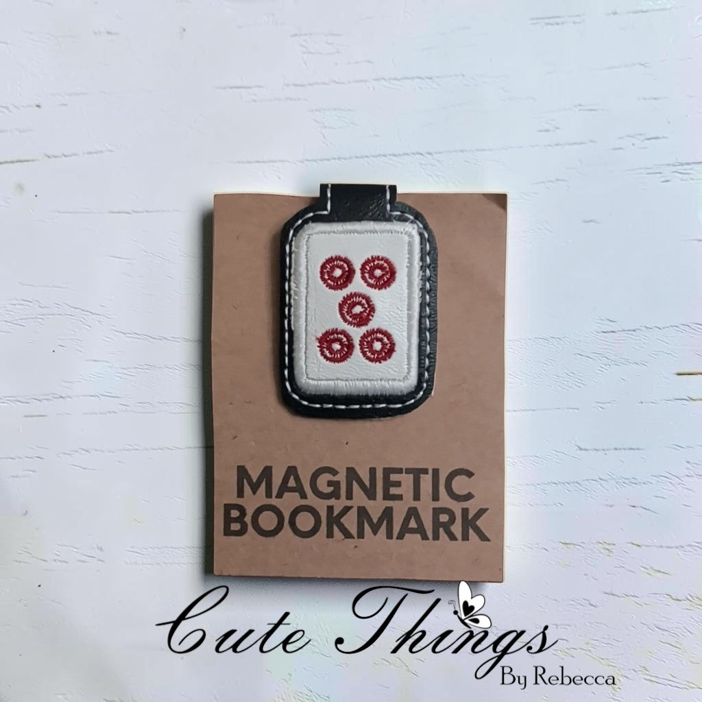 Mahjong 1 Tile Applique Magnet Bookmark – Cute Things By Rebecca Embroidery
