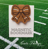 Football Bow Magnet Bookmark