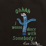 I want to dance with somebody Applique DIGITAL Embroidery File, 4 sizes