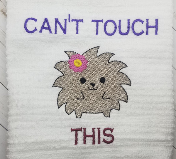 Can't Touch This Hedgehog  DIGITAL Embroidery File 4x4, 5x7