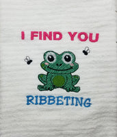 I Find You Ribbeting  DIGITAL Embroidery File 4x4, 5x7