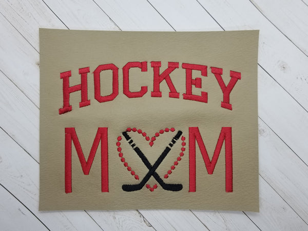 Hockey Mom  DIGITAL Embroidery File 4x4, 5x7