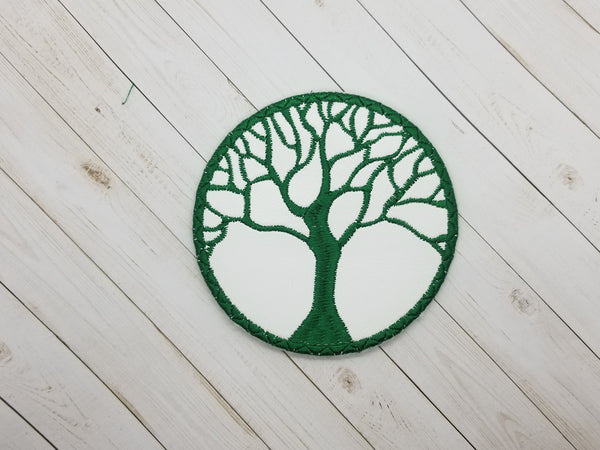 Tree Coaster DIGITAL Embroidery File, In The Hoop 4x4, Cute Things By Rebecca