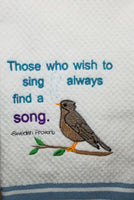 Bird Song  DIGITAL Embroidery File 4x4, 5x7