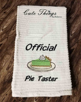 Official Pie Taster DIGITAL Embroidery File 4x4, 5x7