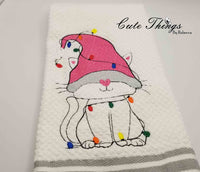 Cat Gnome DIGITAL Embroidery File 4x4, 5x7