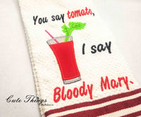 Bloody Mary Applique DIGITAL Embroidery File  5x7, 6x10