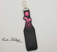 Dog Face DIGITAL Embroidery File, In The Hoop, Key fob, Snap tab, Keychain, Bag Tag, Eyelet Lip Balm Holder