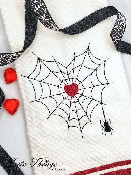 Spider Web Heart  DIGITAL Embroidery File 4x4, 5x7, 6x10