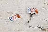 Peace love football DIGITAL Embroidery File, In The Hoop, Feltie, mini