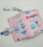 Bowl Tab DIGITAL Embroidery File, Cord Wrap, Notebook Cover Tab