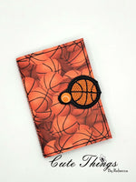 Basketball Tab DIGITAL Embroidery File, Cord Wrap, Notebook Cover Tab