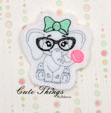 Bubblegum Elephant  Mini DIGITAL Embroidery File, In The Hoop, Feltie, Mini