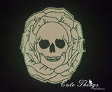 Skull Hair Cover DIGITAL Embroidery File, In The Hoop, Hair Accessory, Bun Cover