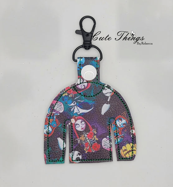 Sweater DIGITAL Embroidery File, In The Hoop Key fob, Snap tab, Keychain, Bag Tag