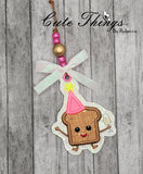 New Years Toast DIGITAL Embroidery File, In The Hoop, Ornament, Gift Bag Tag, Eyelet