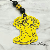 Sunflower Boots Bookmark/Ornament