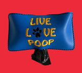 Live Love Poop  DIGITAL Embroidery File, In The Hoop Key fob, Snap tab, Keychain, Poo Bag Holder, 4x4 and 5x7