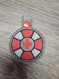 Lifeguard  Embroidery File, In The Hoop Key fob, Snap tab, Keychain