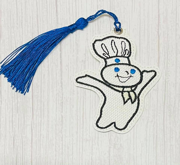 Doughboy DIGITAL Embroidery File, In The Hoop Bookmark, Ornament, Gift Bag Tag, Eyelet