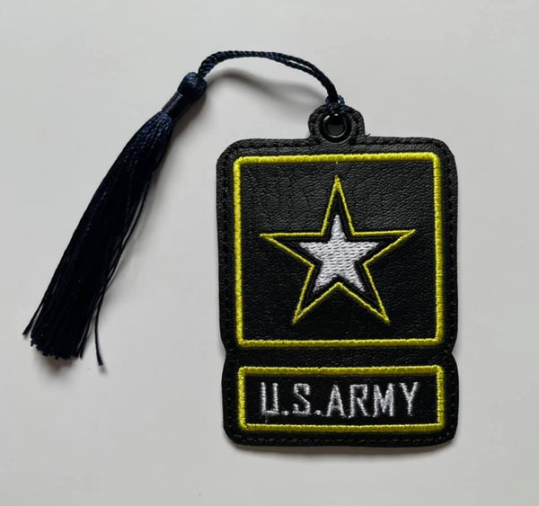 Army DIGITAL Embroidery File, In The Hoop Bookmark, Ornament, Gift