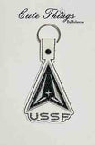 Space Force DIGITAL Embroidery File, In The Hoop Key fob, Snap tab, Keychain