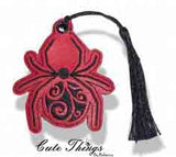 Spider DIGITAL Embroidery File, In The Hoop Bookmark, Ornament, Gift Bag Tag, Eyelet