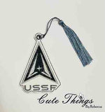 Space Force DIGITAL Embroidery File, In The Hoop Bookmark, Ornament, Gift Bag Tag, Eyelet