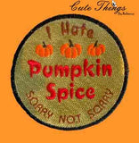 I hate Pumpkin Spice Coaster DIGITAL Embroidery File, In The Hoop 4x4, Cute Things By Rebecca