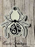 Spider DIGITAL Embroidery File, In The Hoop Bookmark, Ornament, Gift Bag Tag, Eyelet