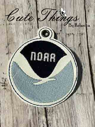 NOAA DIGITAL Embroidery File, In The Hoop Bookmark, Ornament, Gift Bag Tag, Eyelet