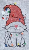 Cat Gnome DIGITAL Embroidery File 4x4, 5x7