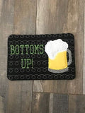 Bottoms Up! Mug Rug DIGITAL Embroidery File 5x7, 6x10