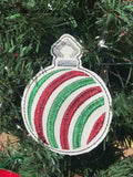 Simple Ornament DIGITAL Embroidery File, In The Hoop Bookmark, Ornament, Gift Bag Tag, Eyelet