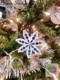 Snowflake DIGITAL Embroidery File, In The Hoop Bookmark, Ornament, Gift Bag Tag, Eyelet