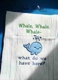 Whale Whale Whale Applique DIGITAL Embroidery File  5x7, 6x10