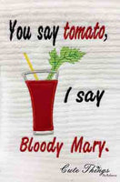 Bloody Mary Applique DIGITAL Embroidery File  5x7, 6x10