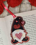 Valentine Heart Gnome Applique  Bookmark/Ornament