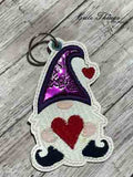 Valentine Heart Gnome Applique  Bookmark/Ornament