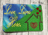 Love Lives Here and Home is where the heart is Mug Rug Bundle DIGITAL Embroidery File 5x7, 6x10