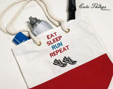 Eat Sleep Run Repeat DIGITAL Embroidery File 4x4, 5x7, 6x10