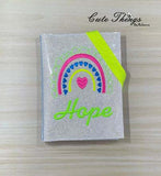 BoHo Hope Notebook Cover  DIGITAL Embroidery File, In The Hoop 2 sizes available